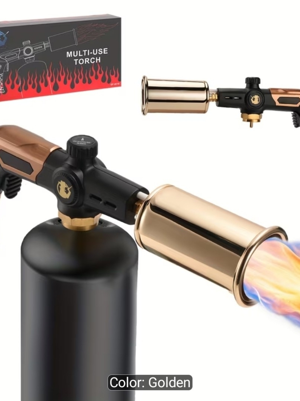 Multi-Use Torch Blow Torch - Golden and Black
